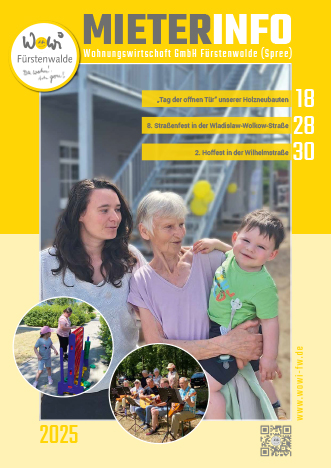 Titelseite MieterInfo der WoWi Fürstenwalde, Ausgabe 2025